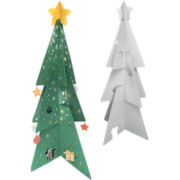 Sapin de noël géant en carton blanc a monter