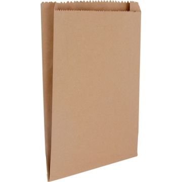 Paquet de 10 sacs kraft brun 30+8x50 sans poignées