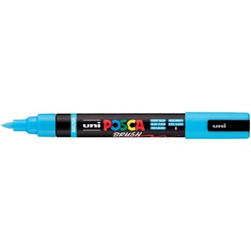 Marqueur Posca pointe moyenne Brush bleu clair