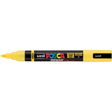 Marqueur Posca pointe moyenne Brush jaune