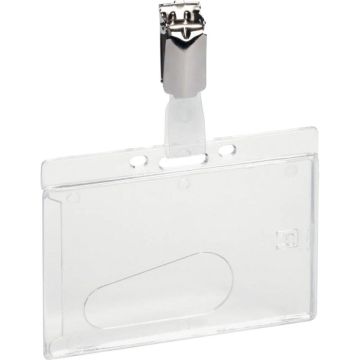 PORTE BADGE FERME POUR 1 CARTE DE SECURITE AVEC CLIP