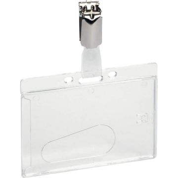 PORTE BADGE DE SECURITE AVEC CLIP 54 X 85 MM BOITE DE 20