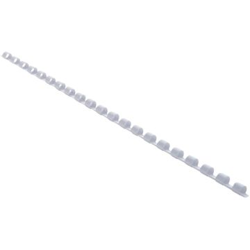 Boîte de 25 reliures plastiques couleur Ø 6mm blanc