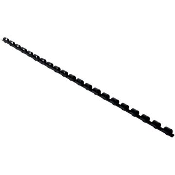 Boîte de 25 reliures plastiques couleur Ø 6mm noir