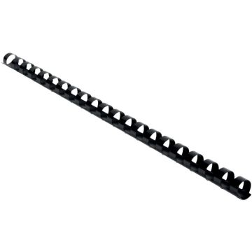 Boîte de 25 reliures plastiques couleur Ø 12mm noir