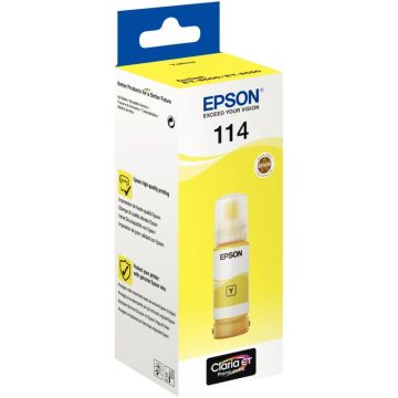 Epson 114 flacon d'encre jaune authentique (T07B440)