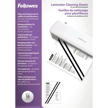 Sachet de 10 feuilles de nettoyage pour plastifieuse A3/A4