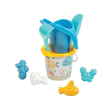 Seau de plage garni en plastique recyclé