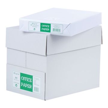 Carton de 5 ramettes de 500 feuilles format A4 80g blanc économique