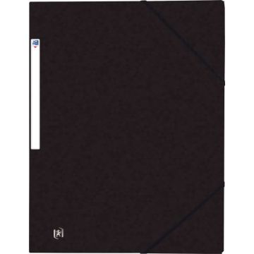 Chemise 3 rabats à élastiques TOP FILE+ en carte lustrée 4/10ème 390g noir