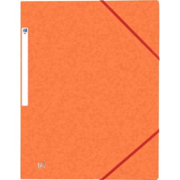 Chemise 3 rabats à élastiques TOP FILE+ en carte lustrée 4/10ème 390g orange