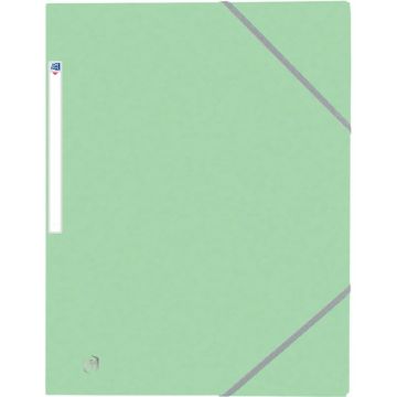 Chemise 3 rabats à élastiques TOP FILE+ en carte lustrée 4/10ème 390g vert pastel