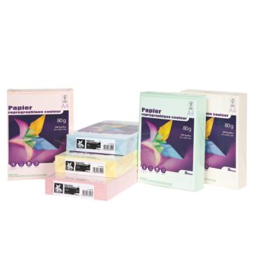 Ramette de 500 feuilles format A4 80g saumon FIRST