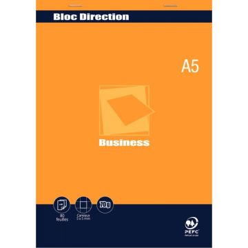 Bloc direction BUSINESS, 80 feuilles format A5, papier 70g