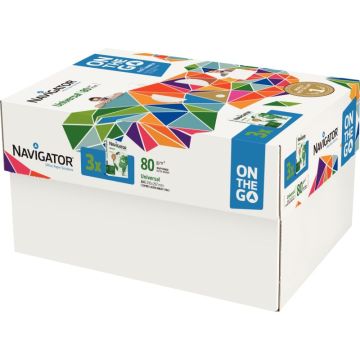 Carton de 3 ramettes de 500 feuilles format A4 80g blanc NAVIGATOR