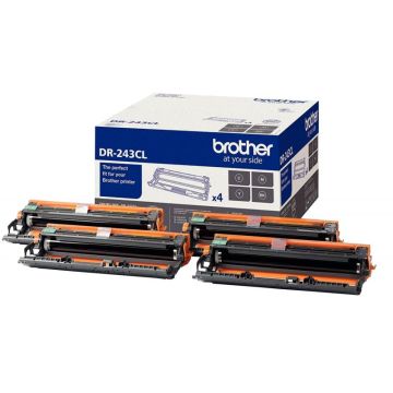Brother DR243CL pack de 4 tambours laser noire, cyan, magenta et jaune authentique