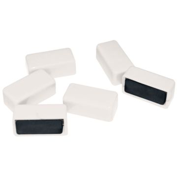 Blister de 6 punaises magnétiques 12x25 mm blanc
