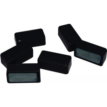 Blister de 6 punaises magnétiques 12x25 mm noir