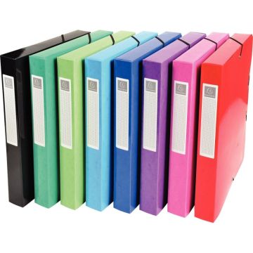 Lot de 8 boîtes de classement IDERAMA en carte lustrée dos 40 mm