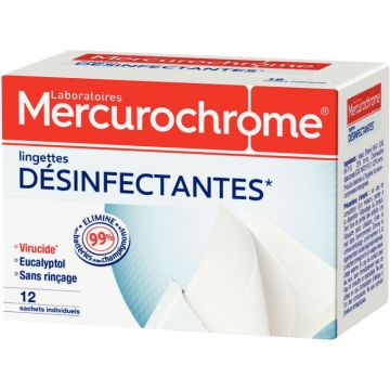 Boite de 12 lingettes désinfactantes