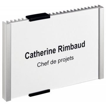 Plaque de porte INFO SIGN 149X105.5MM Argent Métallisé