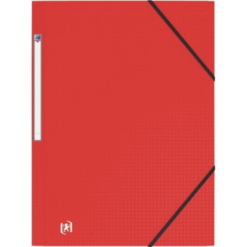 Chemise 3 rabats à élastiques MEMPHIS en polypropylène opaque 5/10ème, coloris rouge
