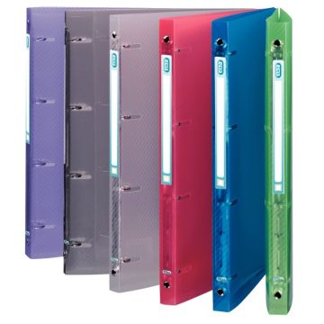 Classeur en polypropylène HAWAÏ, 4 anneaux diamètre 15 mm, format A4, coloris assortis