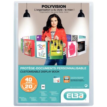 Protège-documents personnalisable POLYVISION 40 vues, incolore