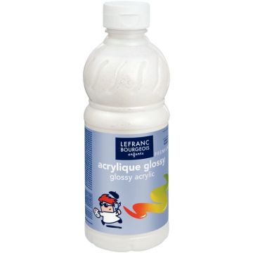 Flacon 500ml de vernis acrylique Glossy Lefranc Bourgeois, finition pailletée