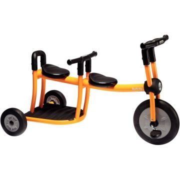 Bi-tricycle 4/6 ans 2 places jaune