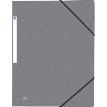 Chemise 3 rabats à élastiques TOP FILE+ en carte lustrée 4/10ème 390g gris