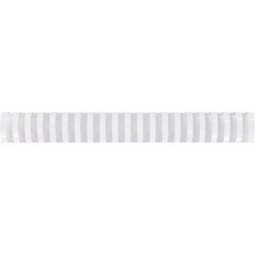 Boite de 50 anneaux reliure/peignes à relier plastique ovales 21 boucles standard A4 diamètre 38mm blanc