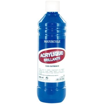 Flacon de 500 ml de peinture acrylique brillante MAJUSCULE bleu outremer