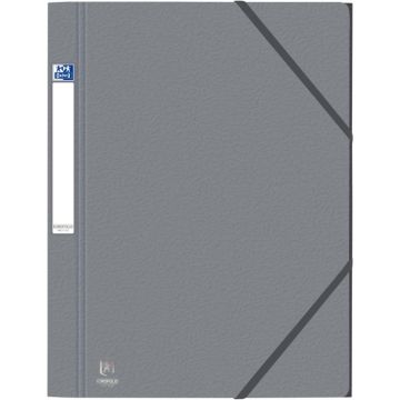 Chemise 3 rabats à élastiques EUROFOLIO Prestige en carte grainée 7/10ème, gris