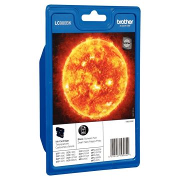 Brother SOLEIL cartouche jet d'encre noire authentique (LC980BK)