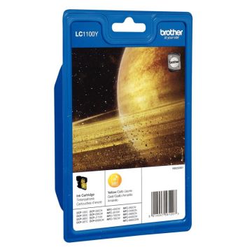 Brother VÉNUS cartouche jet d'encre jaune authentique (LC1100Y)