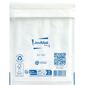 Carton de 100 pochettes blanches bulles d'air 150x210mm
