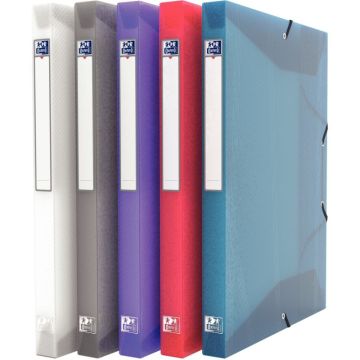 Carton de 12 boites de classement HAWAÏ en polypropylène, dos de 25 mm, couleurs assorties