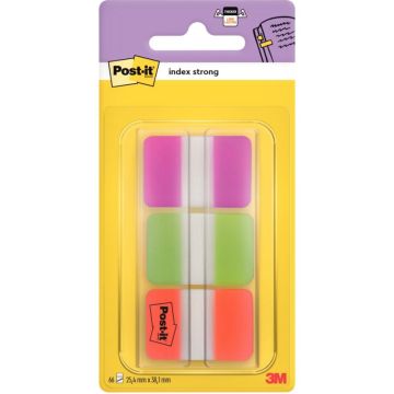 Carte de 66 index rigide standard format 25,4 x 38 mm coloris fun assortis