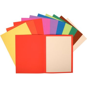 Paquet de 100 chemises FLASH en carte recyclée 220g, coloris assortis