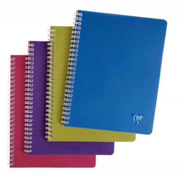 Cahier à reliure intégrale EVOLUTIV'BOOK Intensive 180 pages Format A5+ : 16x21 cm 5x5 + 3 intercalaires en polypropylène repositionnables