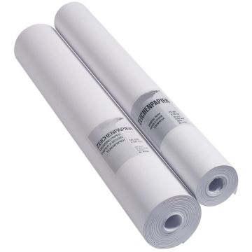 Rouleau à dessin 80g 50x0,5m blanc