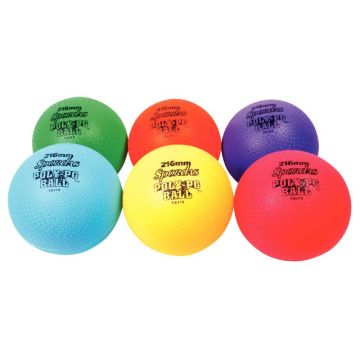 Lot de 6 Ballons tous Sports grainés 21cm assortis