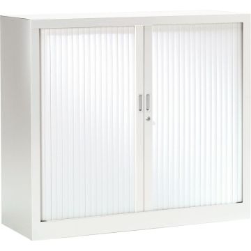 Armoire à rideaux basse 2 tablettes H 100cm x 120 cm  Generic de VINCO Blanc Blanc 