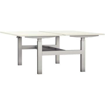 Bureau partagé Slade L160xP80cm plateau blanc/piètement blanc
