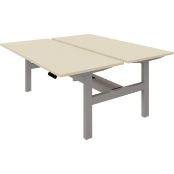 Bureau partagé Slade L180xP80cm plateau érable/piètement alu