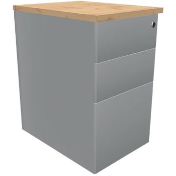Caisson hauteur bureau métal 3 tiroirs Elyos plateau Hercule/corps alu Caissons pour bureau