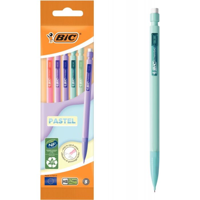 Blister de 5 portemines pastel Porte mines jetables