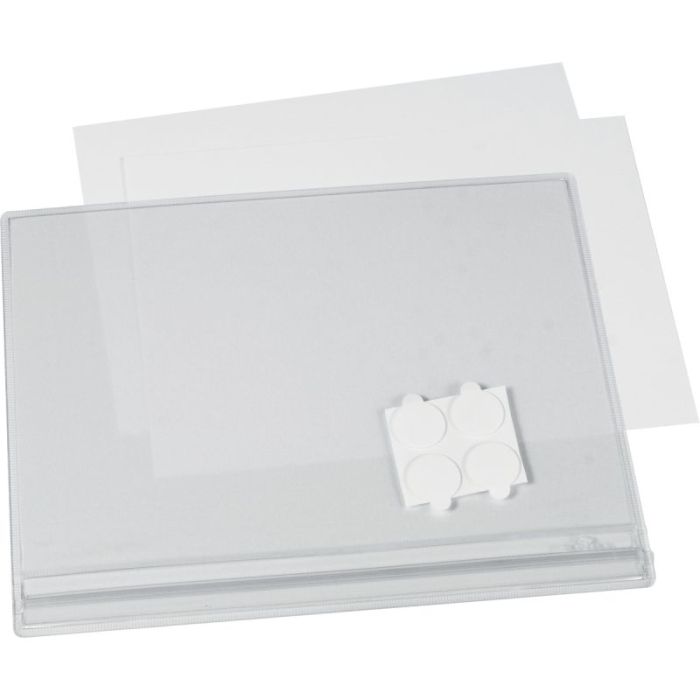 Sachet de 5 pochettes d'affichage étanches adhésives transparentes A5 Tableaux et panneaux d'affichage