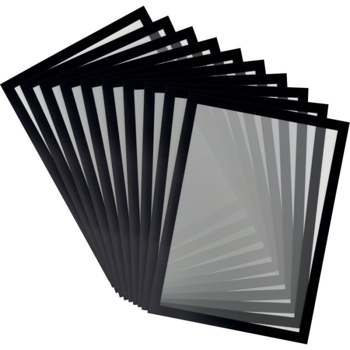 Cadre d'affichage magnétique Magneto Pro A4 noir lot de 10 Tableaux et panneaux d'affichage